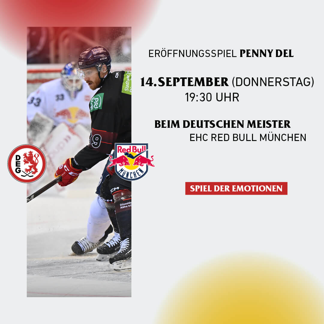 Spielplan DEG eröffnet die PENNY DEL 2023/24 bei Meister München! • Düsseldorfer EG